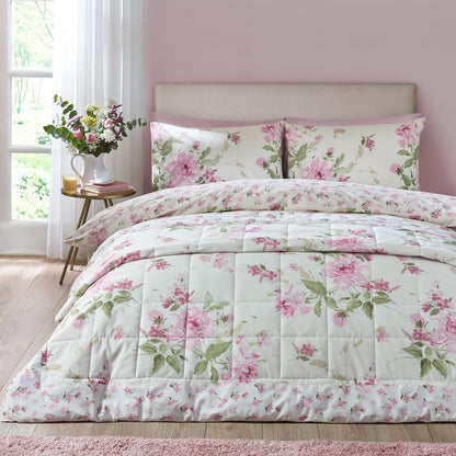 Catherine Lansfield Avebury Floral Cream Bedspread - 220x230cm