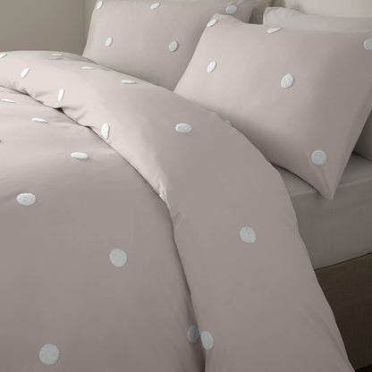 Dot Garden Linen/White Duvet Set