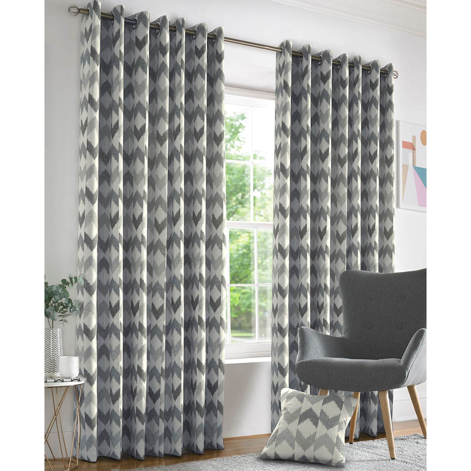 Insignia Silver Eyelet Curtains