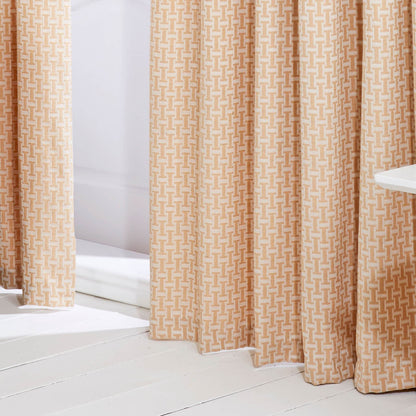 Balmoral Ochre Pencil Pleat Curtains