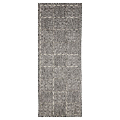 Flatweave Gel Check Latte Rug