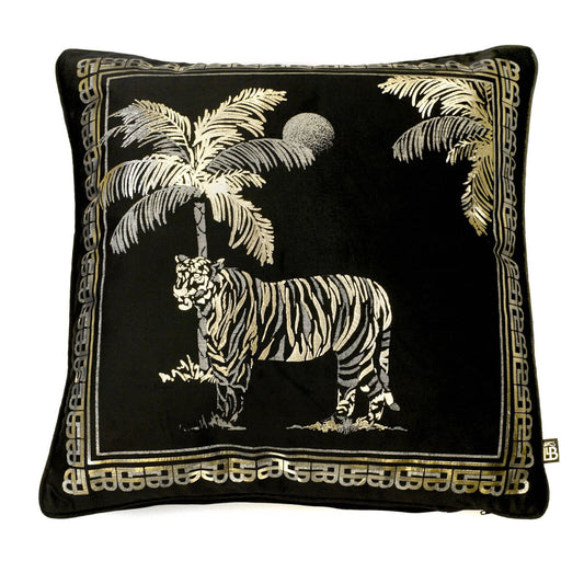 Tiger Black Filled Cushion