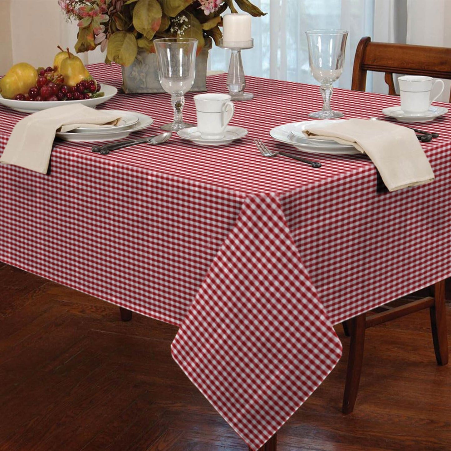 Gingham Red Tablecloth