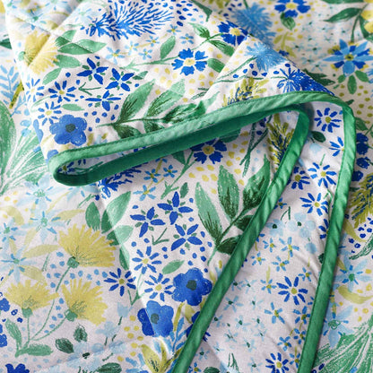 Tilly Floral Blue Bedspread