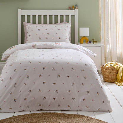 Catherine Lansfield Forest Friends Print Reversible Cotton Duvet Cover Set Cream