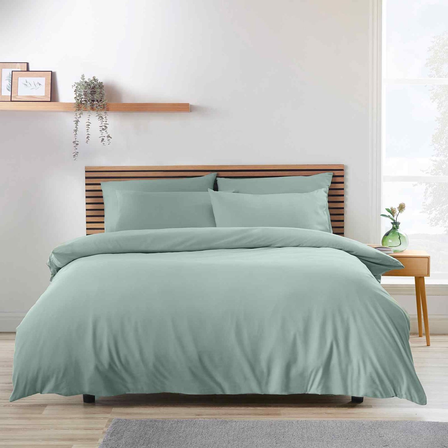 So Soft Non Iron Green Duvet Cover Set