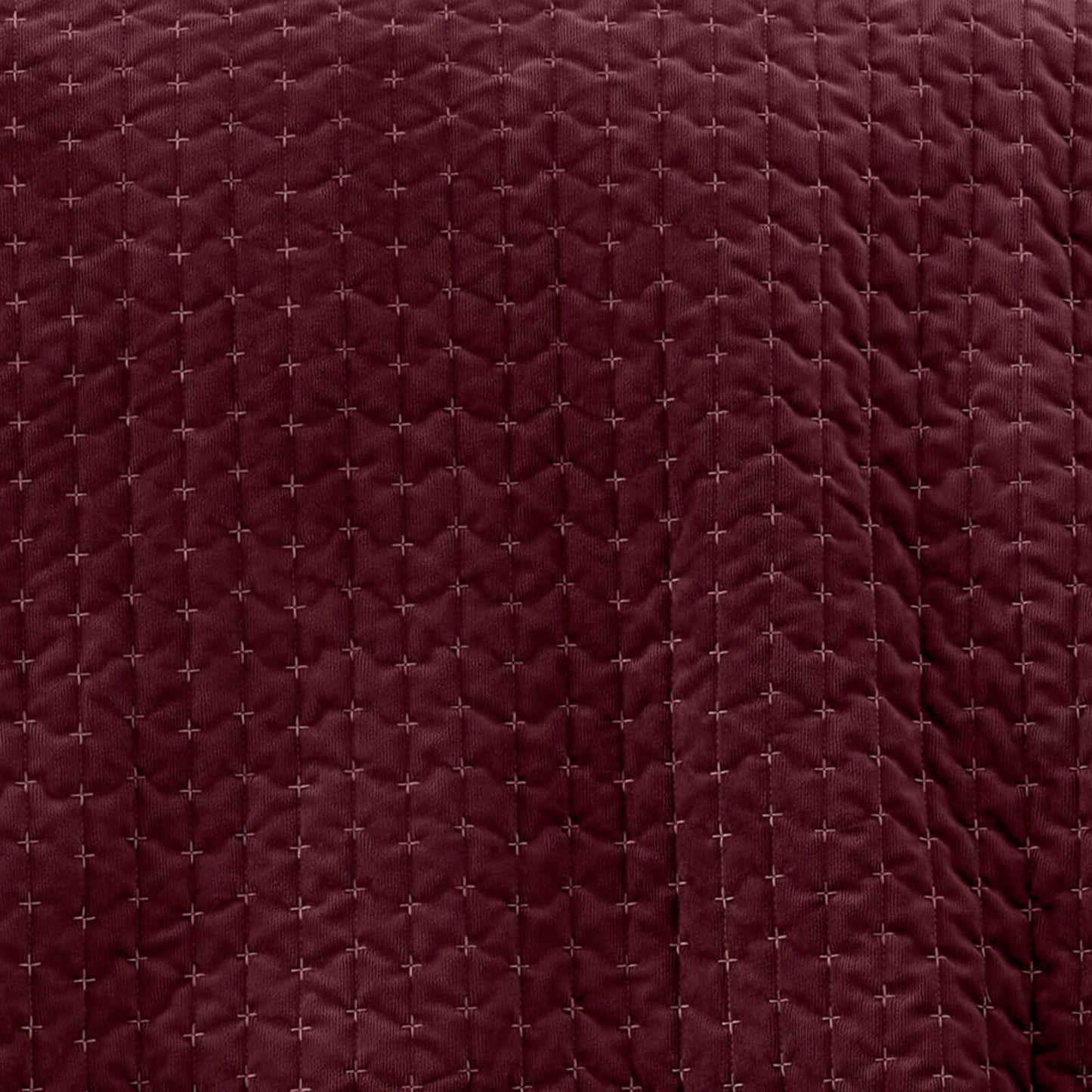Bianca Fine Linens Attica Velvet Embroidered Pillow sham Pair Burgundy
