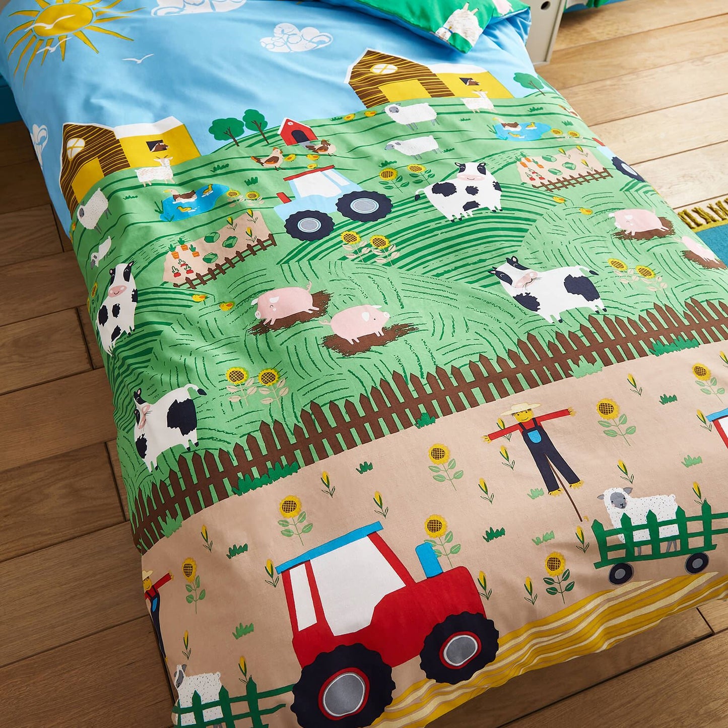 Farmyard Animals Blue Duvet Set