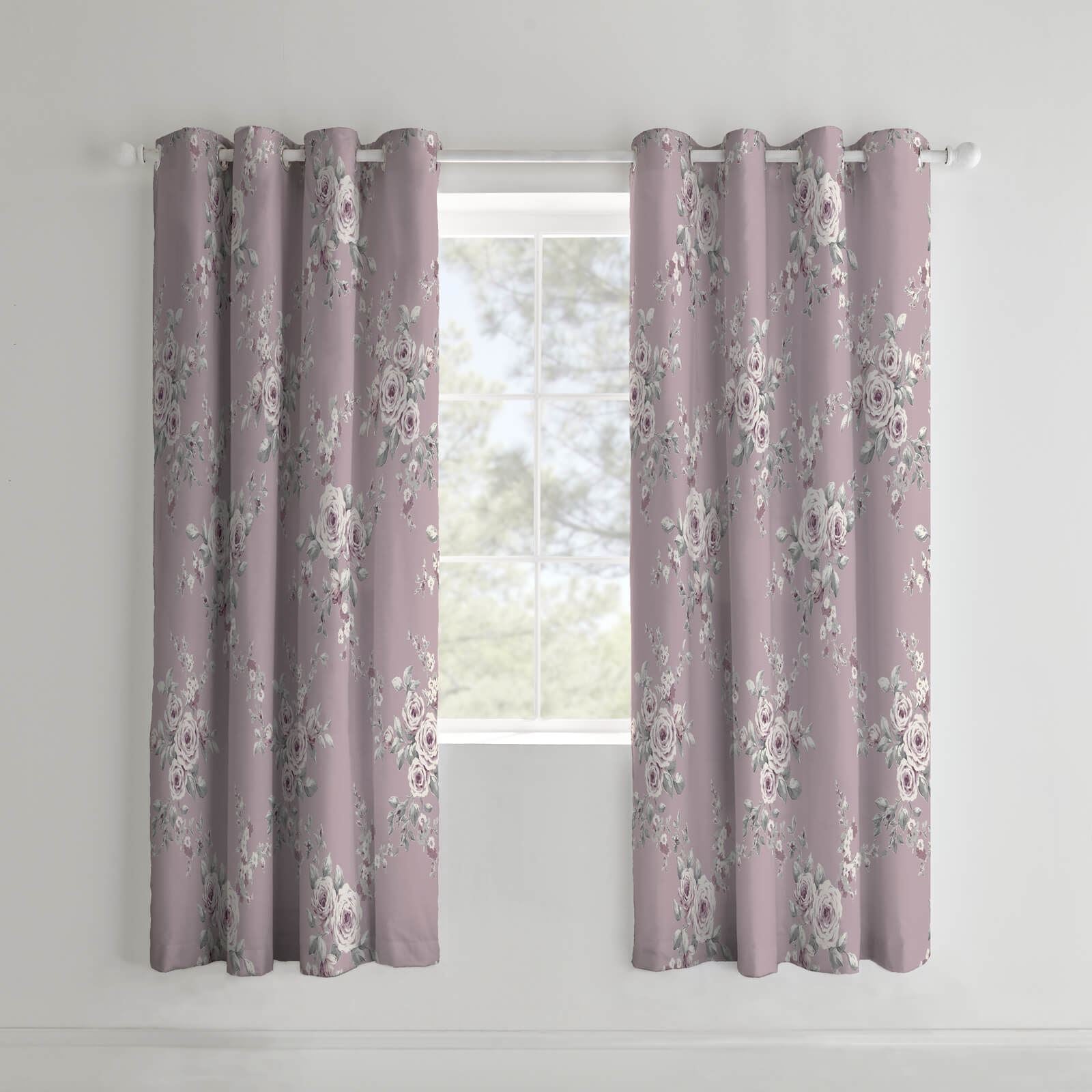 Canterbury Heather Eyelet Curtains