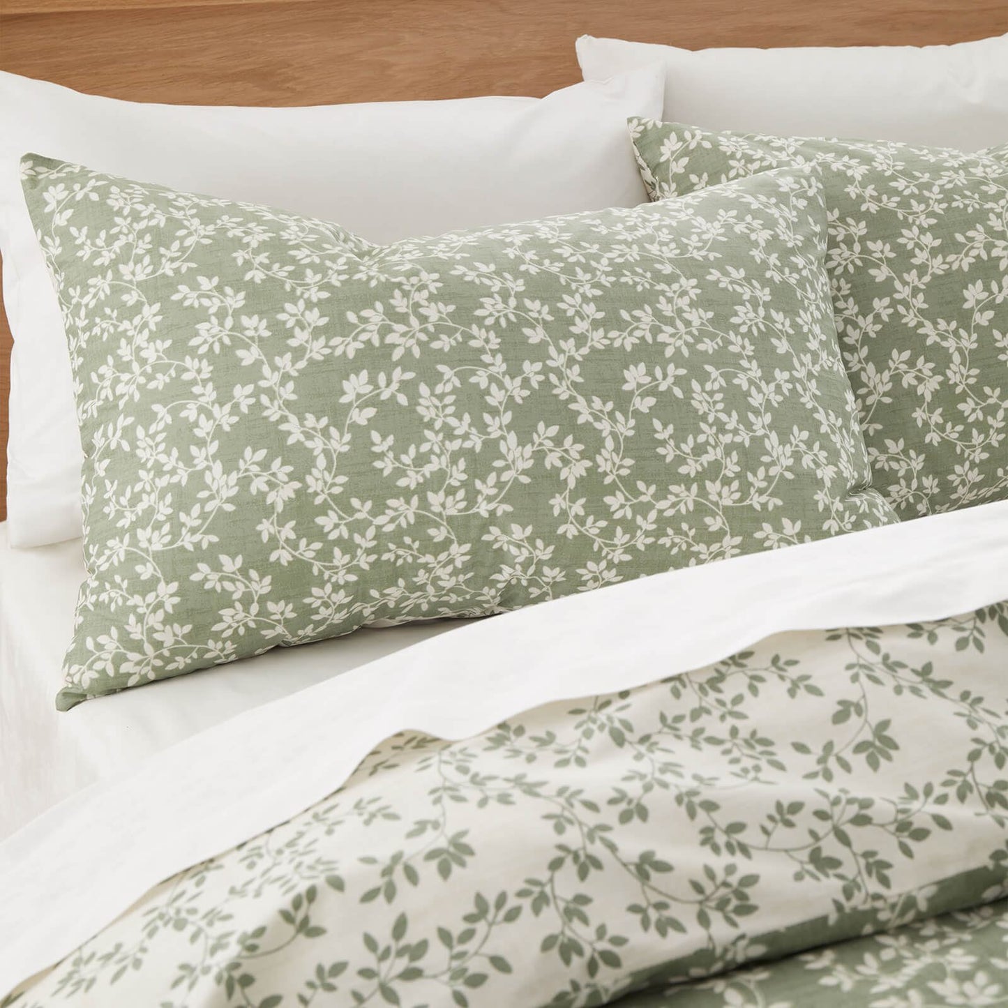 Shadow Leaves Green Duvet Cover Set