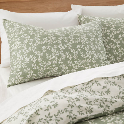 Shadow Leaves Green Duvet Cover Set