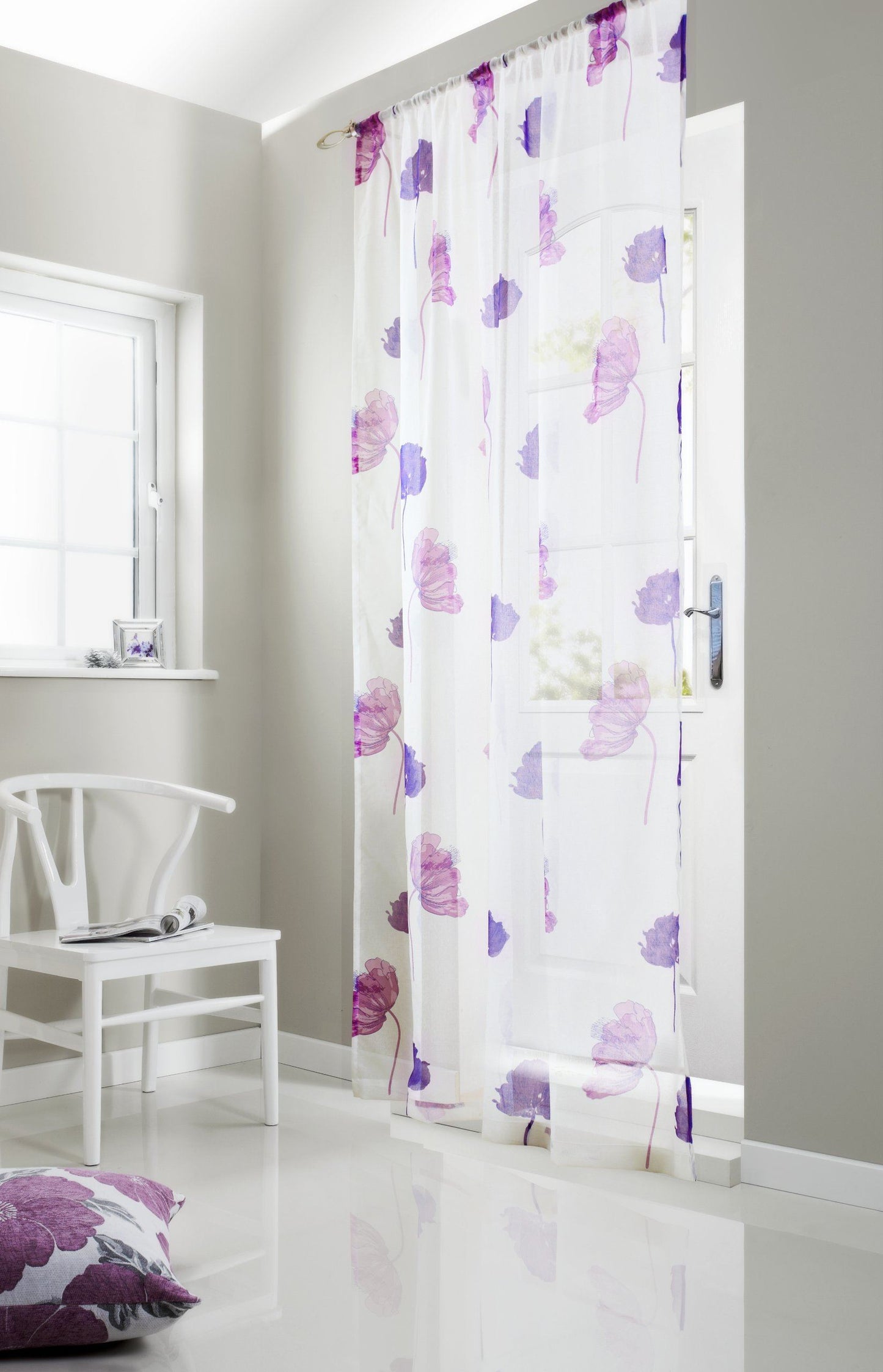 Tuscany Rod Pocket Purple Door Curtains