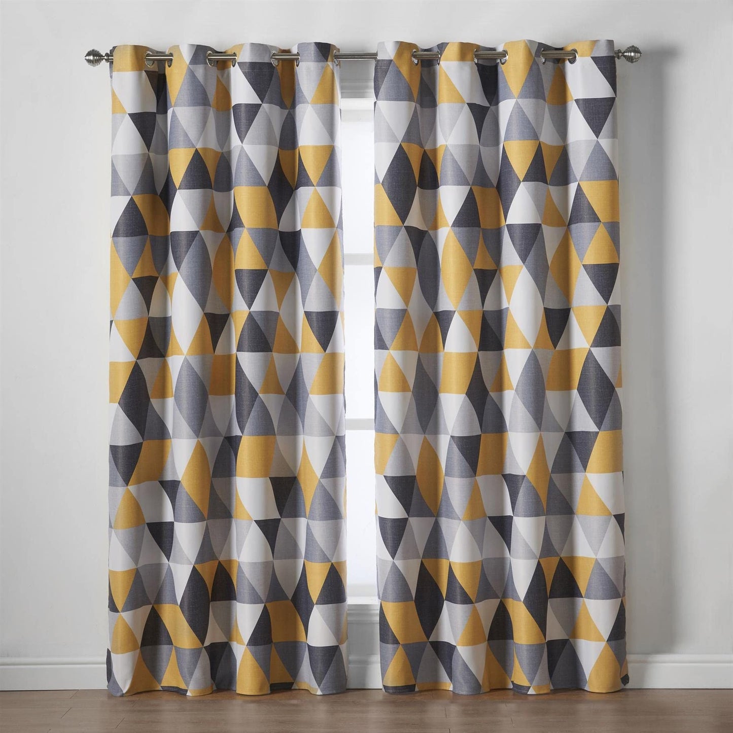 Malmo Ochre Eyelet Curtains