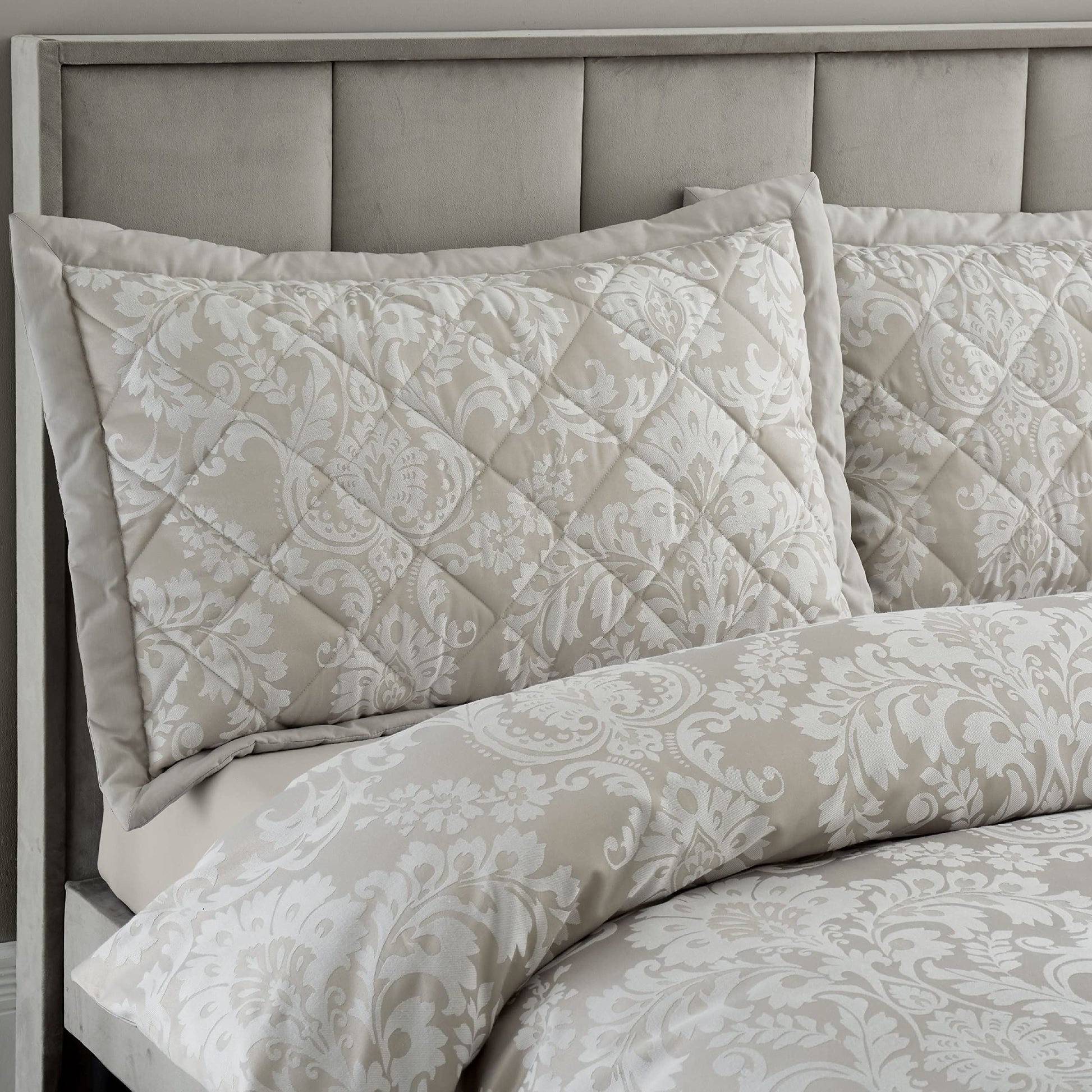 Classic Damask Natural Pillowshams Pair