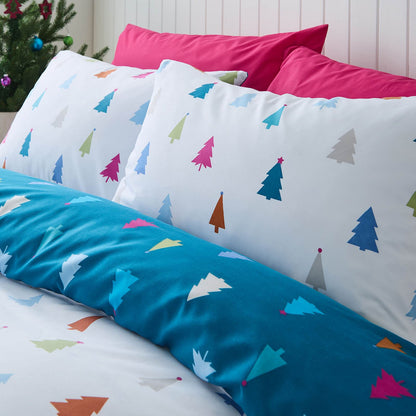 Christmas Tree White Duvet Cover Set