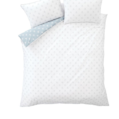 Bianca Esme Floral White / Blue Duvet Cover Set