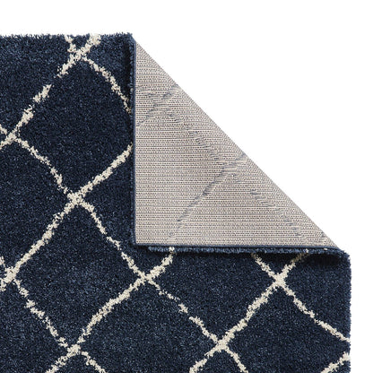 Scandi Berber G257 Navy/Cream Modern Rug