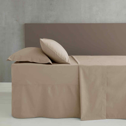 Easy Iron Percale Natural Fitted Sheet