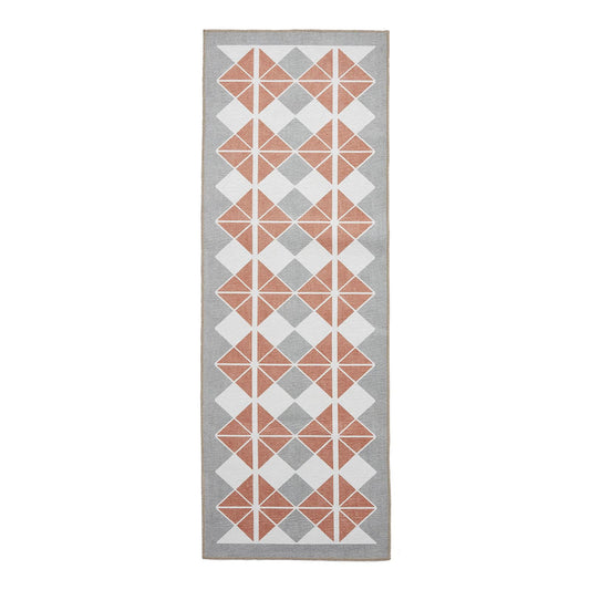 Victoria H1184 Grey/Orange Washable Rug