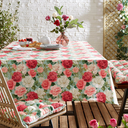 Rose Garden Green Table Cloth