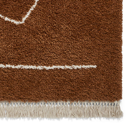 Boho A474 Rust Modern Rug