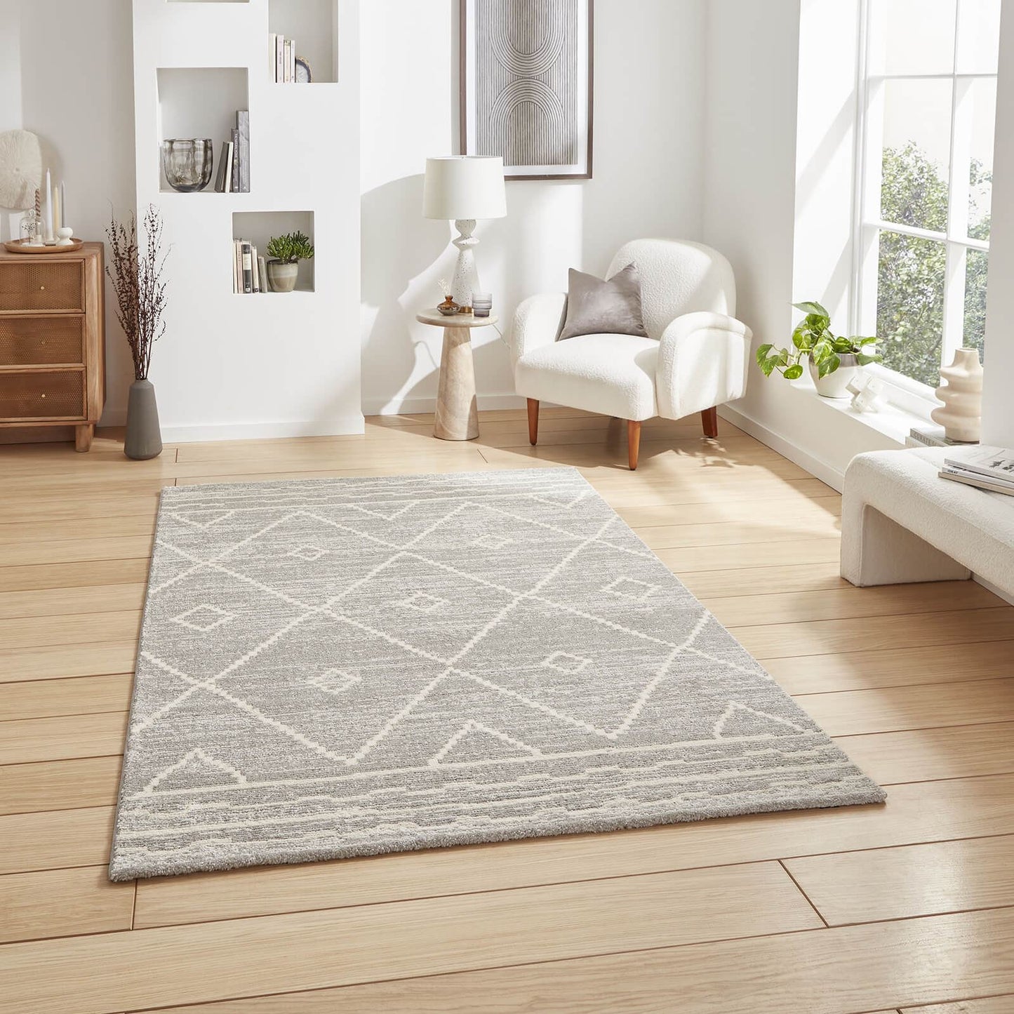 Geneva 62788 Silver Berber Rug