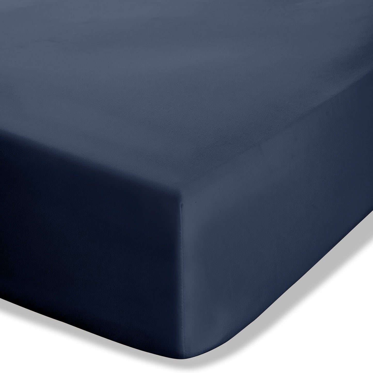 Easy Iron Percale Navy Blue Fitted Sheet