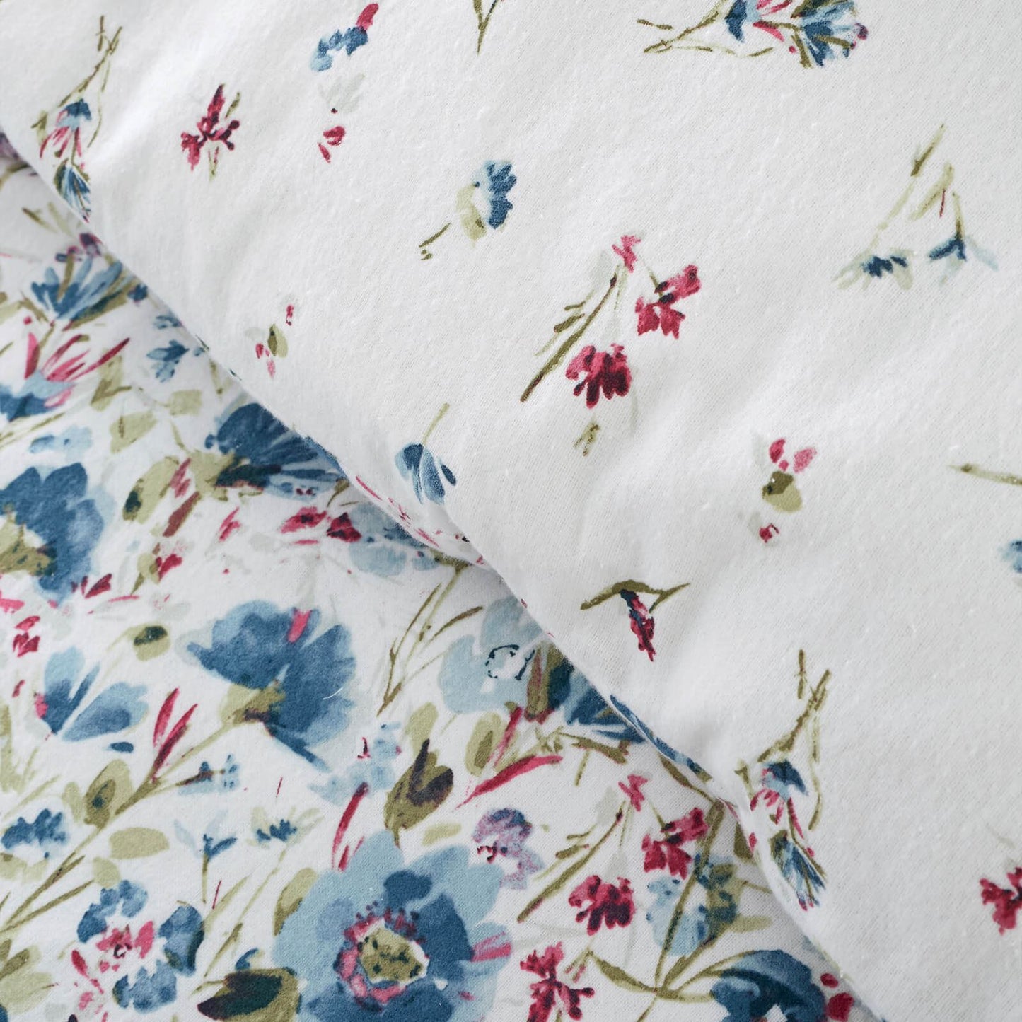 Brushed Ophelia Floral Blue Duvet Cover Set