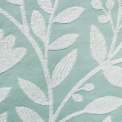 Eleanor Floral Aqua Pencil Pleat Curtains