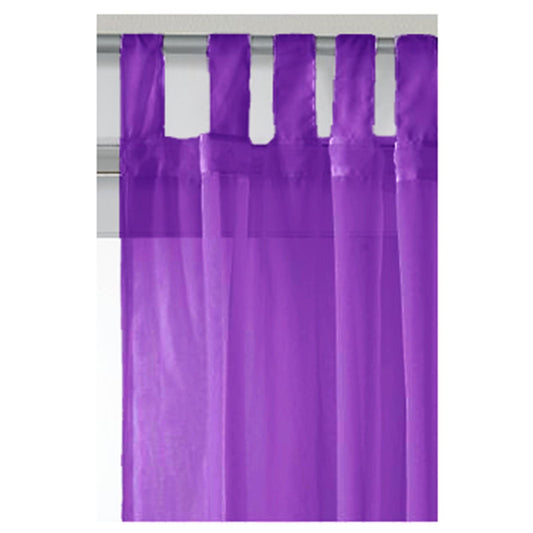 Voile Sheer Purple Curtain Panel