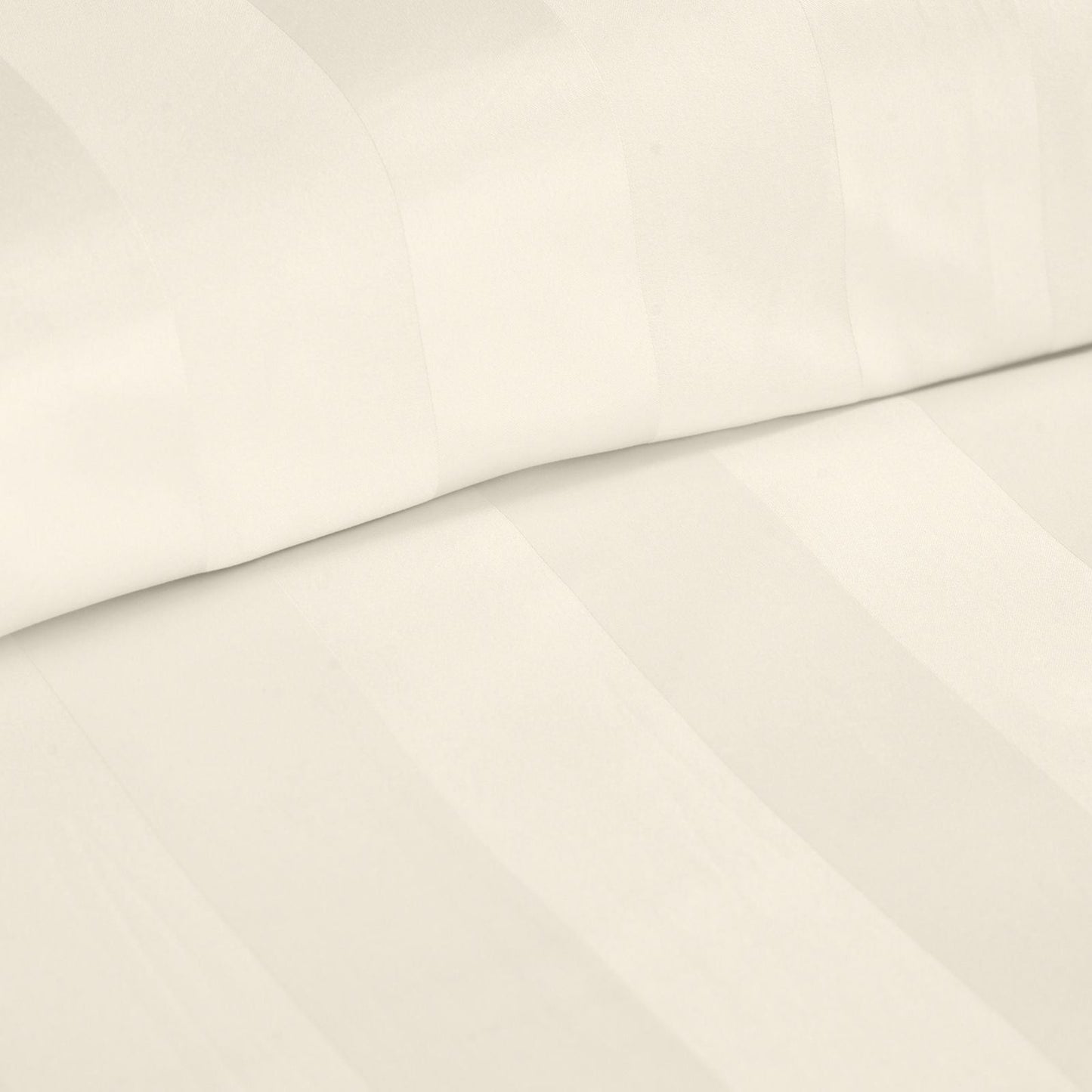 Catherine Lansfield So Soft Satin Stripe Cream Duvet Cover Set