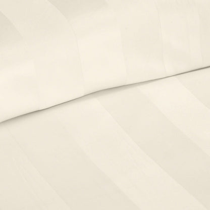 Catherine Lansfield So Soft Satin Stripe Cream Duvet Cover Set