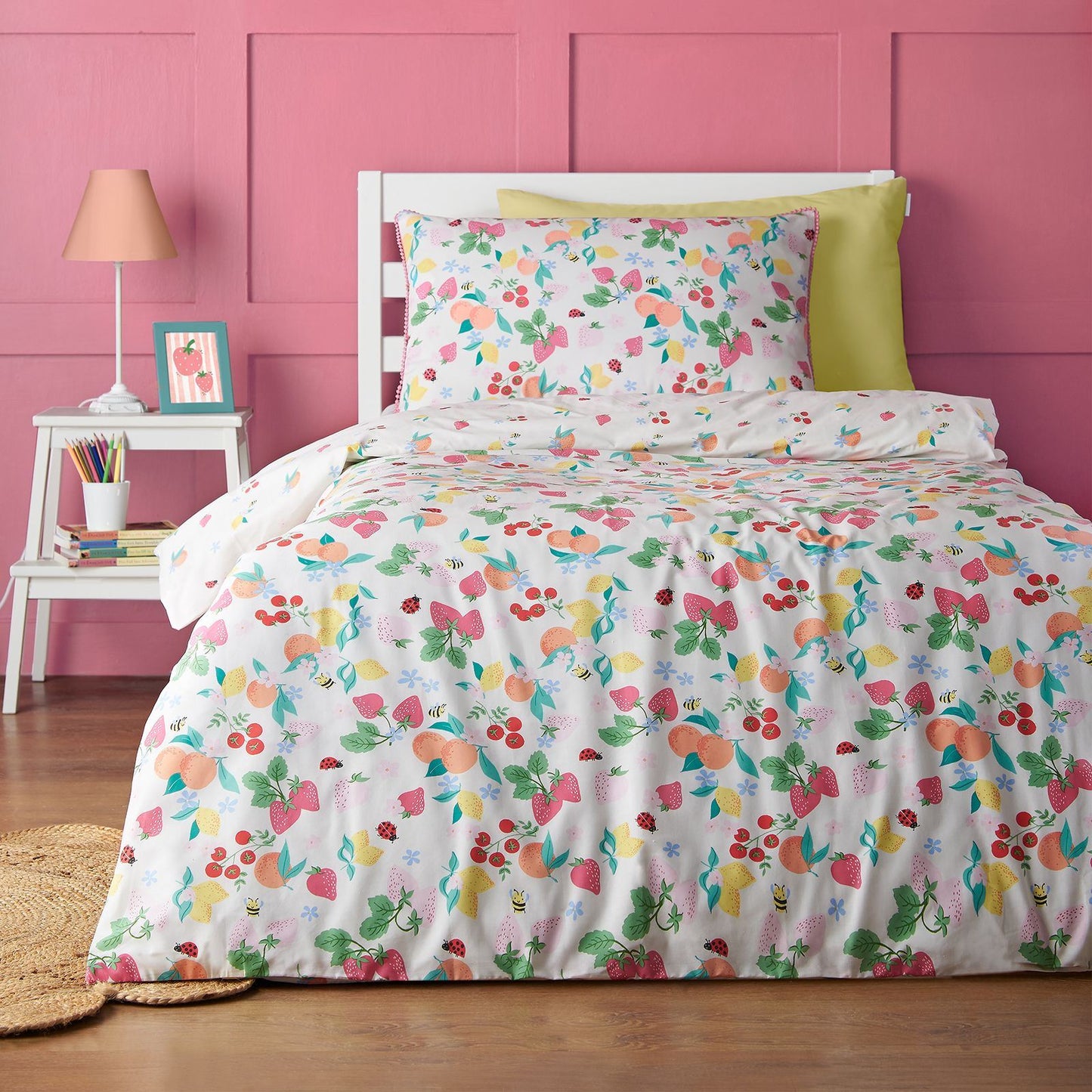Catherine Lansfield Fruity Friends Bright Duvet Cover Set