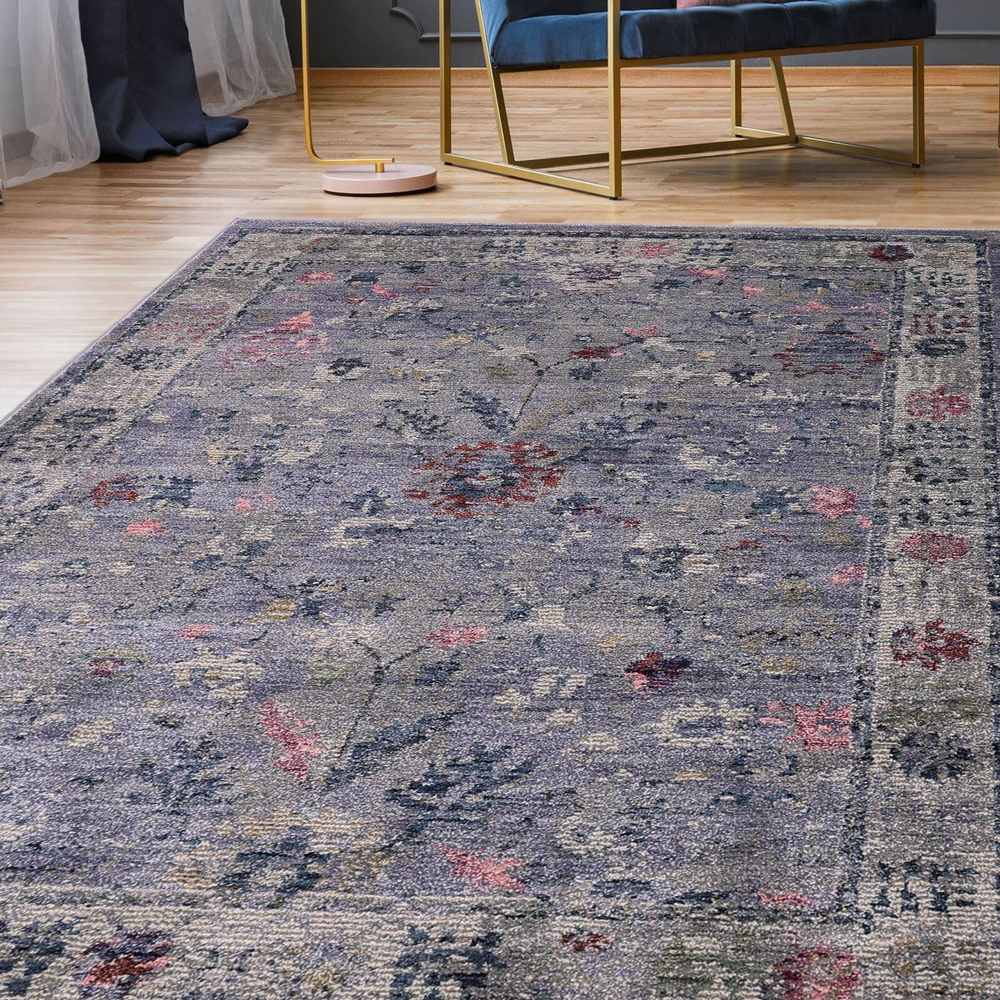 Orner Traditional Grey Rug