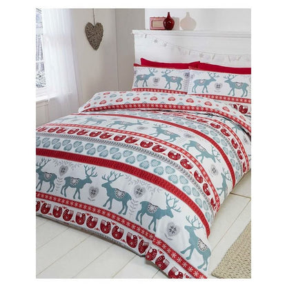 Scandi Red Duvet Set