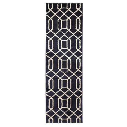 Newport Navy Lattice Rug
