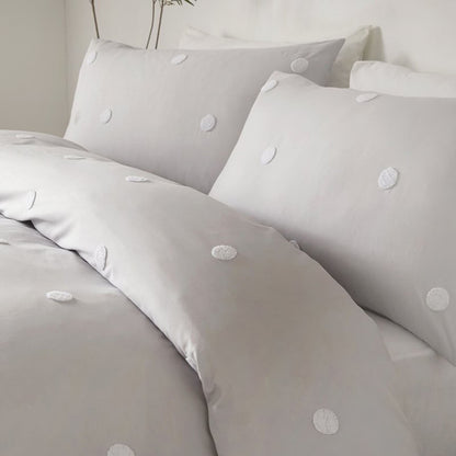 Dot Garden Silver/White Duvet Set