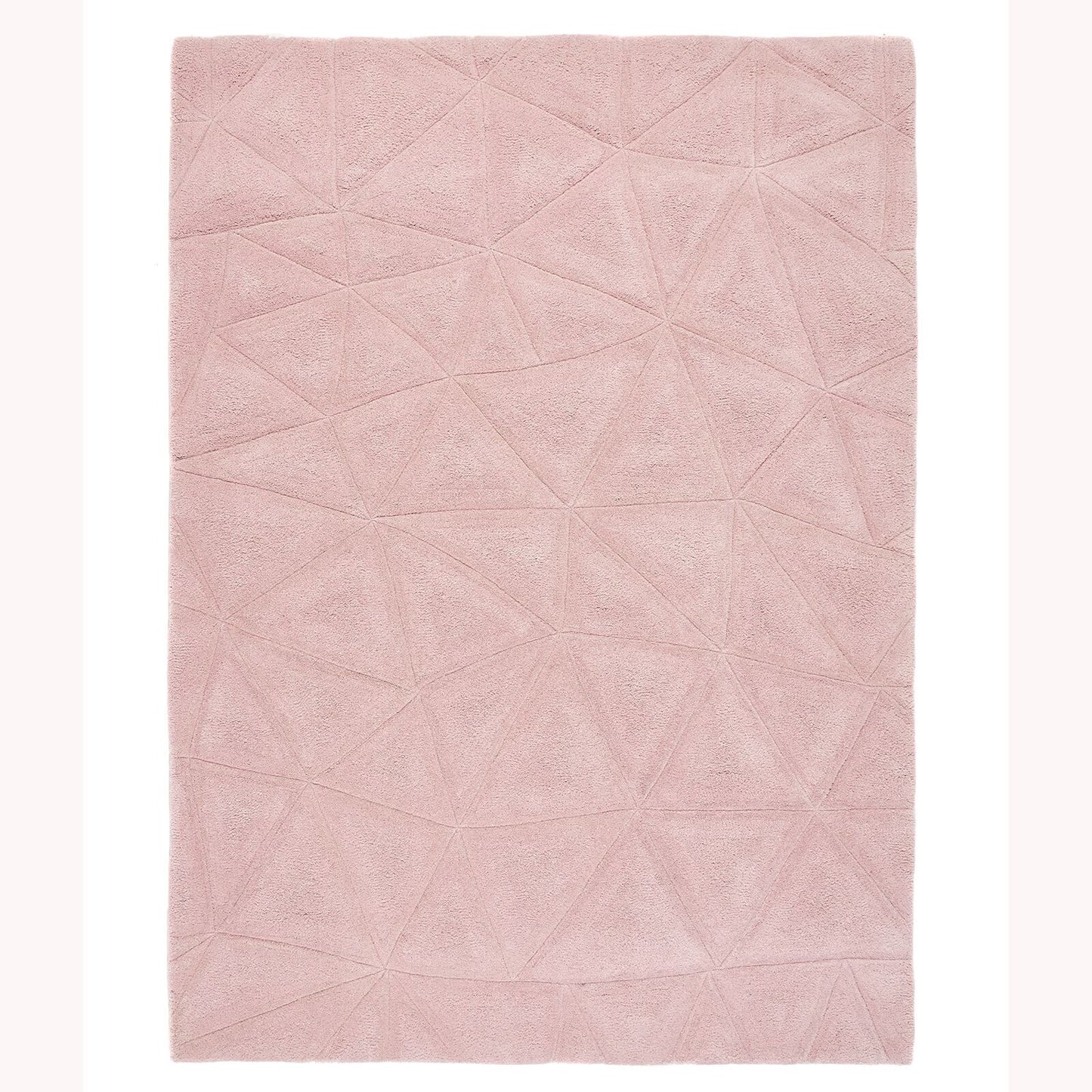 3D Triangles Pink Modern Rugs