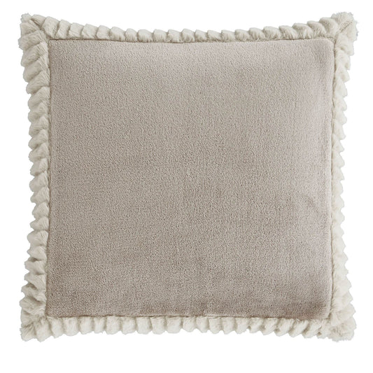 Velvet And Faux Fur Natural Cushion Cover