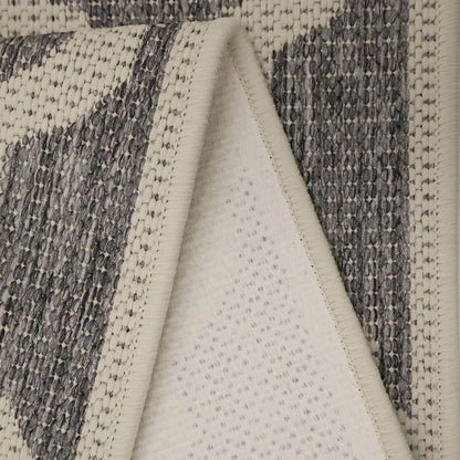 Flatweave Gel Trellis Steel Grey Rug