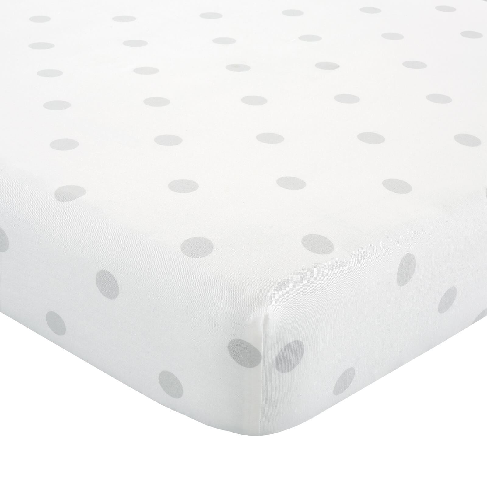 Brushed Spot Grey Fitted Sheet