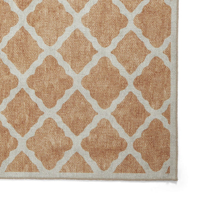 Coral H1063 Yellow Modern Washable Rug