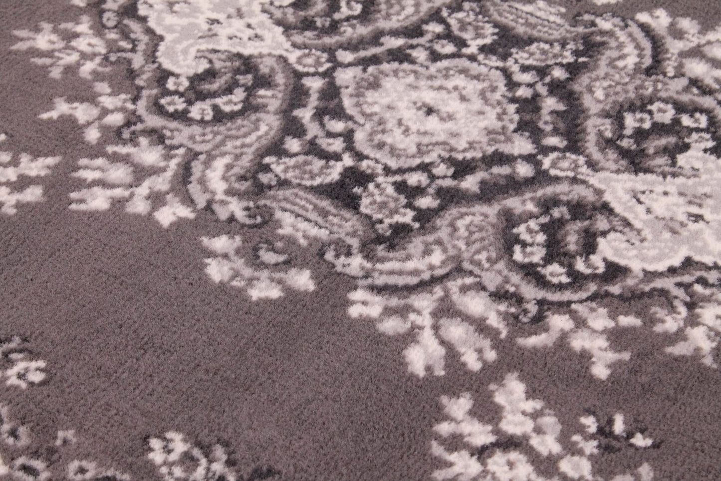 Traditional Poly Lancashire Dark Grey Rugs