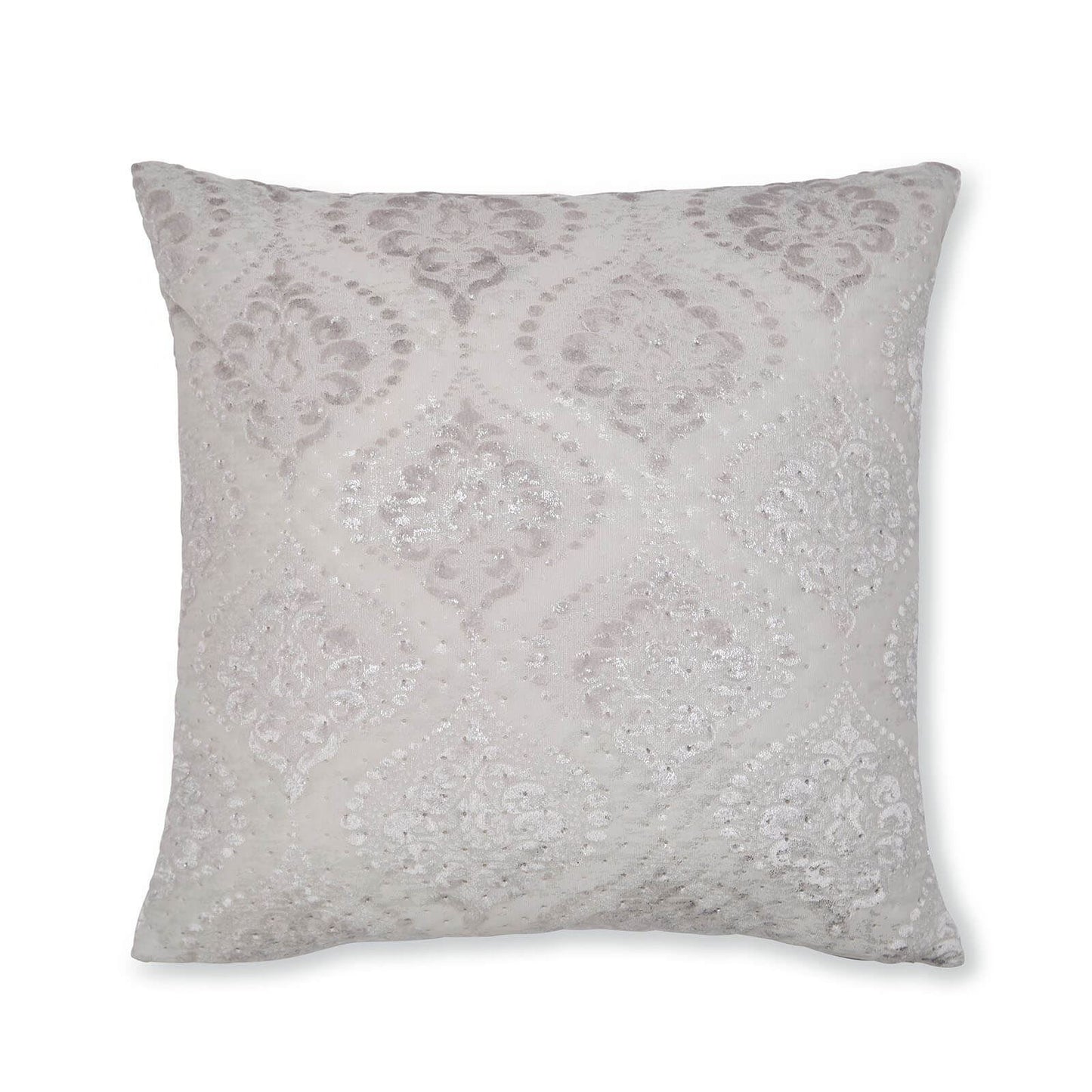 Downstairs Living Metallic Pinsonic Foil Grey Filled Cushion