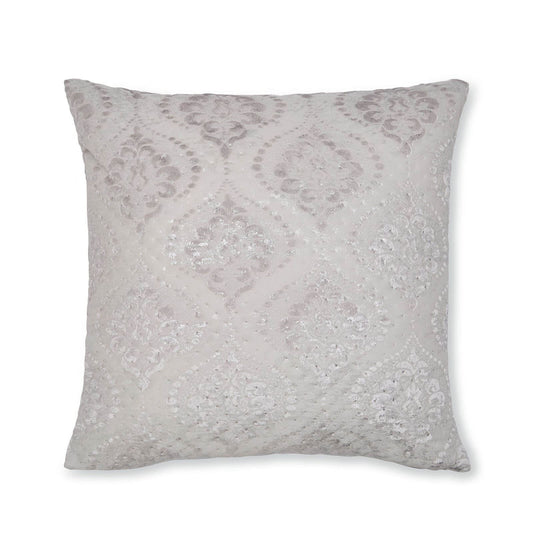 Downstairs Living Metallic Pinsonic Foil Grey Filled Cushion