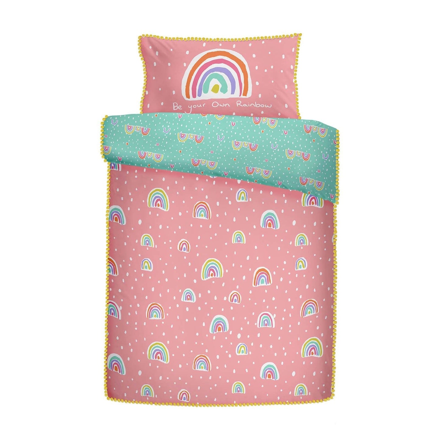 Rainbow Pom Multicolour Duvet Set