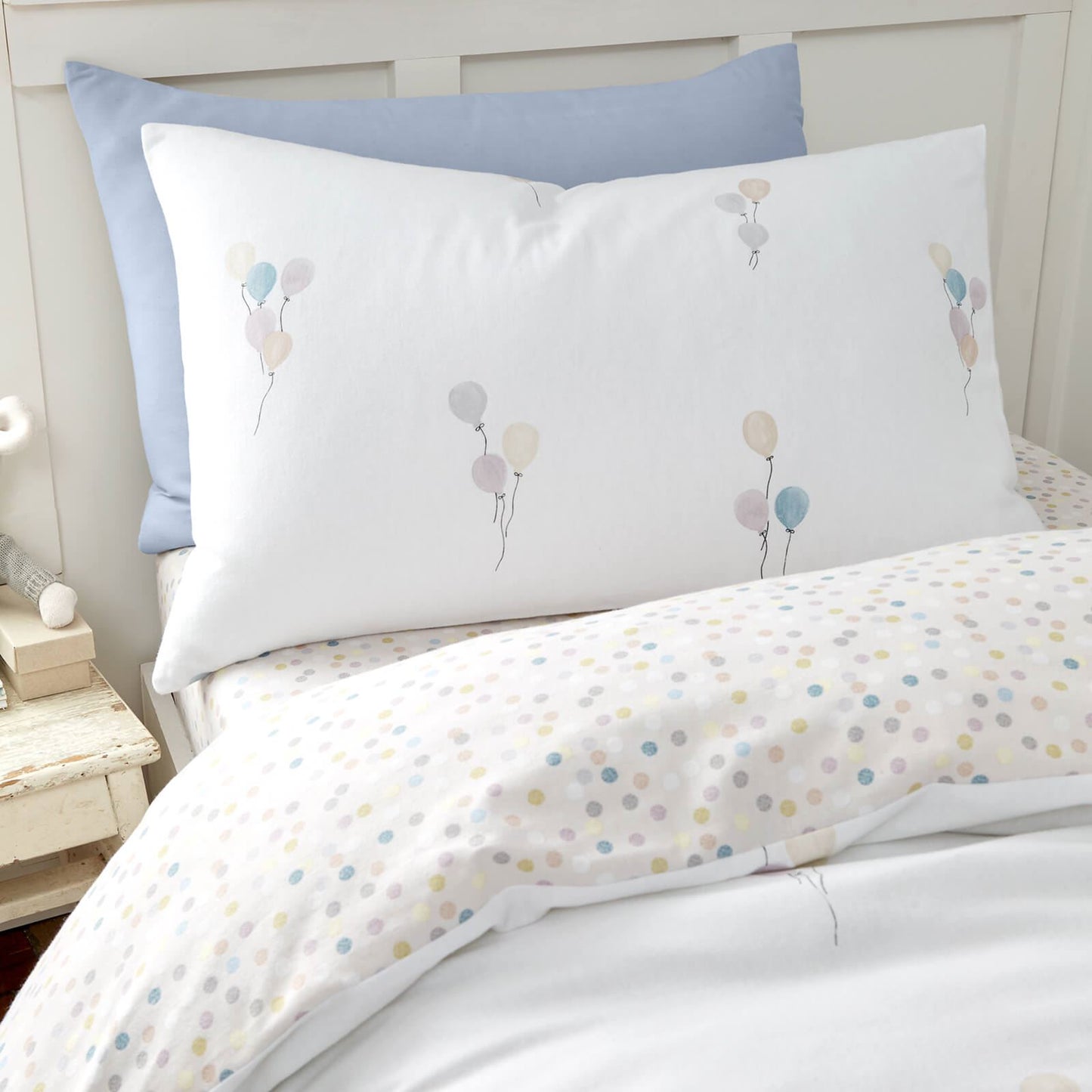 BrushedBalloons White Duvet Cover Set