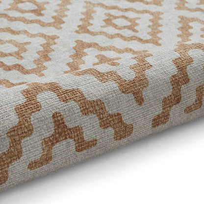 Coral H1058 Yellow Modern Washable Rug