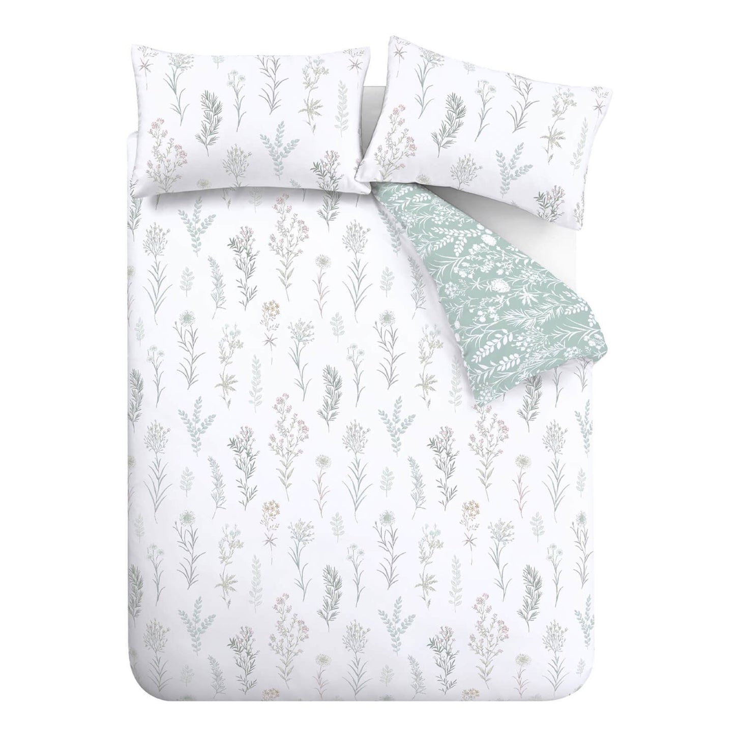 Wild Flowers Green Duvet Cover Set