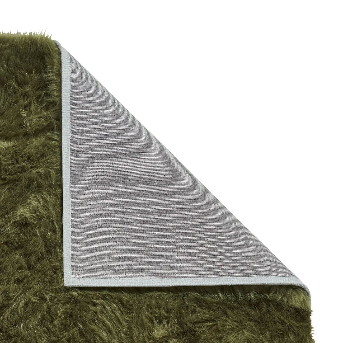 Polar Plush Olive Green Soft Shaggy Rug